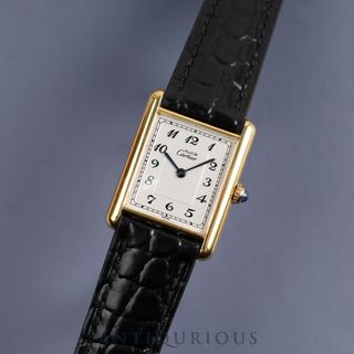 Cartier - CARTIER カルティエ マストタンク LM QZ 590005 アラビア文字盤 SV925 革