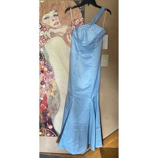 タダシショウジ(TADASHI SHOJI)の新品 USAロングドレス ZA SKY BLUE XS(ロングドレス)