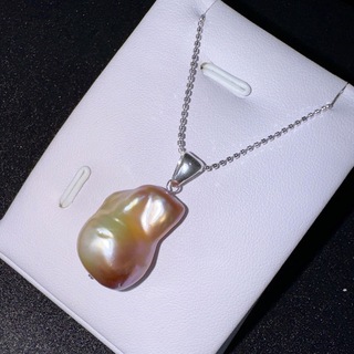 【A20】淡水真珠　オイスターパール　silverネックレス(ネックレス)