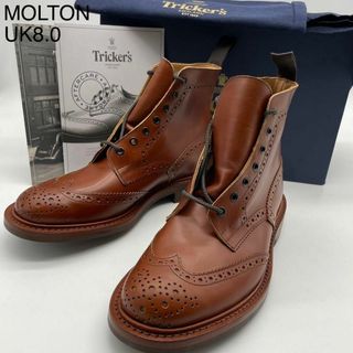 トリッカーズ(Trickers)の★新品 トリッカーズ ウイングチップ 2508 MOLTON 英国製 茶 UK8(ブーツ)