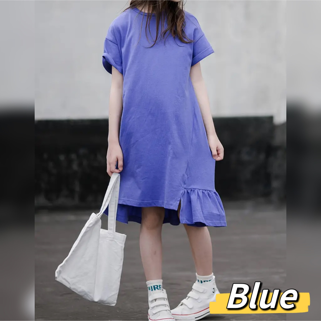 フリルワンピース キッズ/ベビー/マタニティのキッズ服女の子用(90cm~)(ワンピース)の商品写真