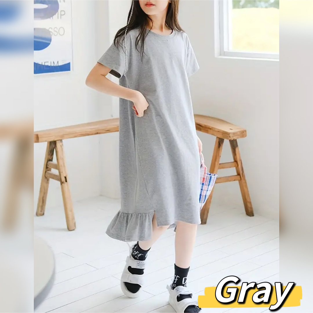 フリルワンピース キッズ/ベビー/マタニティのキッズ服女の子用(90cm~)(ワンピース)の商品写真