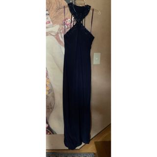 タダシショウジ(TADASHI SHOJI)の新品 USAロングドレス HD NAVY BLUE XS(ロングドレス)