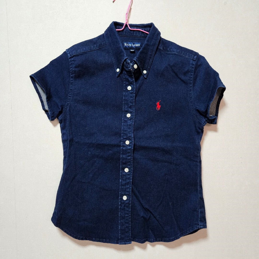 Ralph Lauren(ラルフローレン)のラルフローレン　デニム半袖シャツ キッズ/ベビー/マタニティのキッズ服女の子用(90cm~)(ブラウス)の商品写真