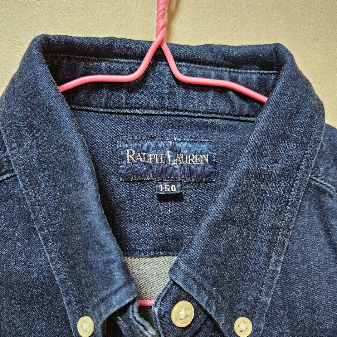 Ralph Lauren(ラルフローレン)のラルフローレン　デニム半袖シャツ キッズ/ベビー/マタニティのキッズ服女の子用(90cm~)(ブラウス)の商品写真