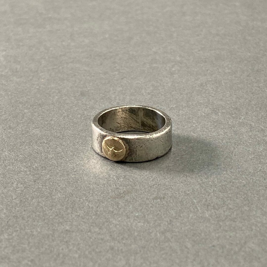 9d12 10K × SILVER 平打ち イーグル リング 16号 シルバー SV アクセサリー ジュエリー EAGLE RING メンズのアクセサリー(リング(指輪))の商品写真