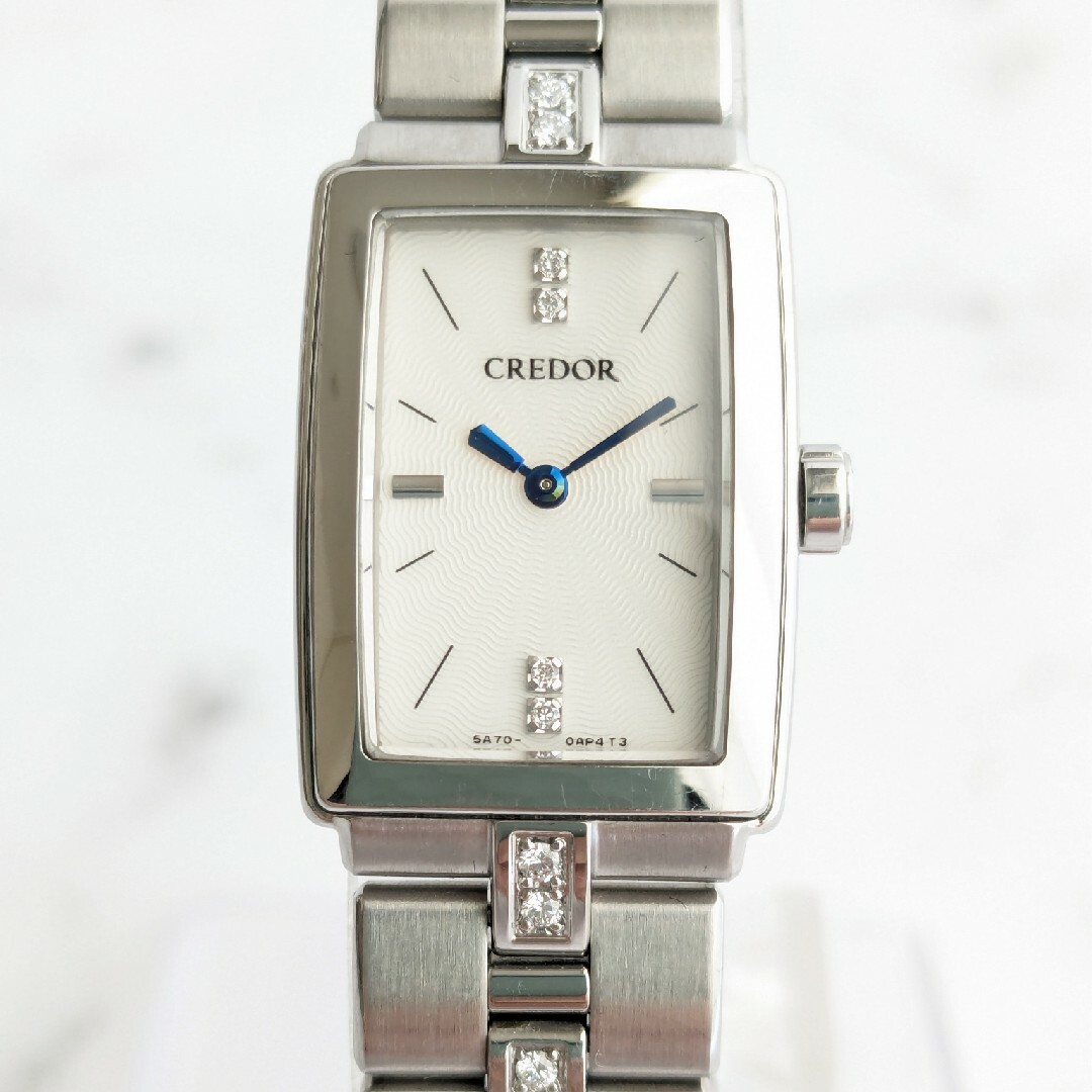 CREDOR(クレドール)の箱付き クレドール CREDOR アクア AQUA 青針 セイコー SEIKO レディースのファッション小物(腕時計)の商品写真