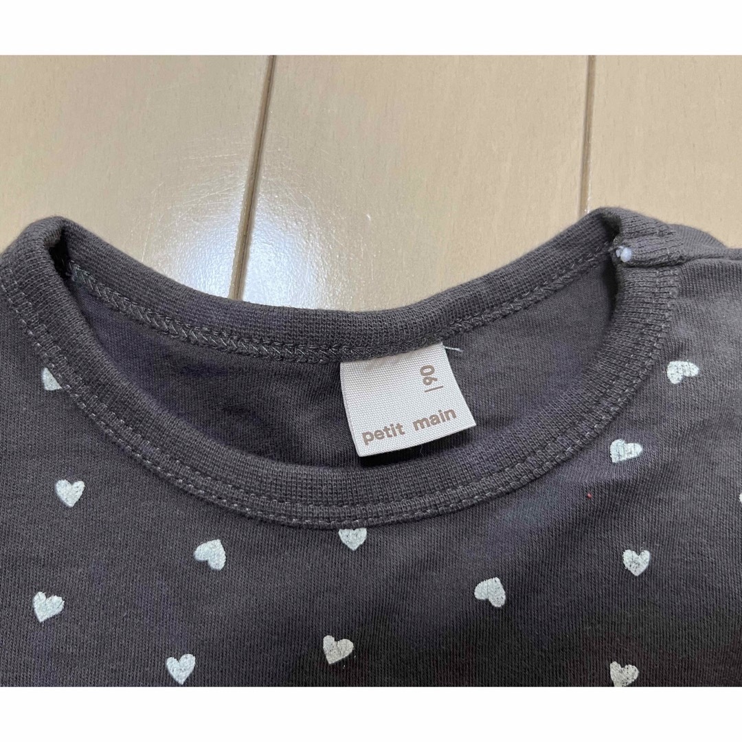 petit main(プティマイン)のプティマイン　長袖Tシャツ　90サイズ キッズ/ベビー/マタニティのキッズ服女の子用(90cm~)(Tシャツ/カットソー)の商品写真