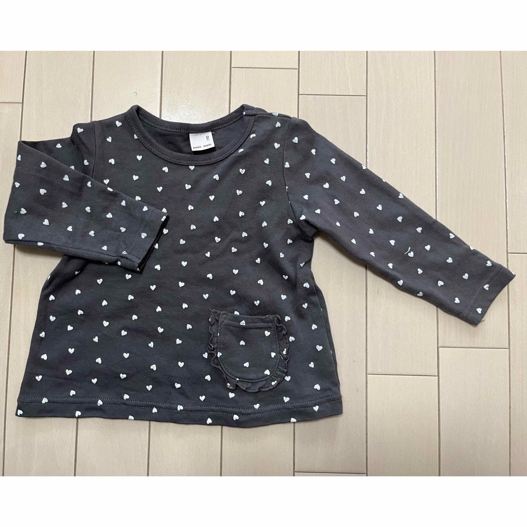 petit main(プティマイン)のプティマイン　長袖Tシャツ　90サイズ キッズ/ベビー/マタニティのキッズ服女の子用(90cm~)(Tシャツ/カットソー)の商品写真