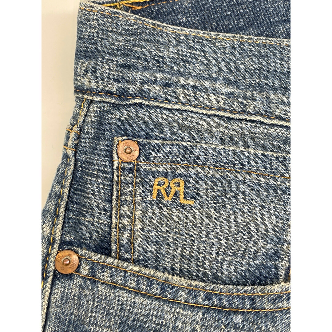 RRL(ダブルアールエル)のダブルアールエル ﾌﾞﾙｰ ﾀﾞﾒｰｼﾞ加工 ﾃﾞﾆﾑﾊﾟﾝﾂ 34×32 メンズのパンツ(その他)の商品写真