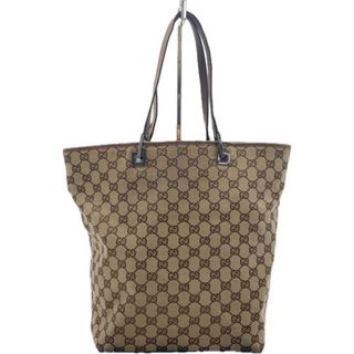 グッチ(Gucci)のGUCCI グッチ トートバッグ 肩掛け GG柄 キャンバス ロゴ金具 A4可能(トートバッグ)