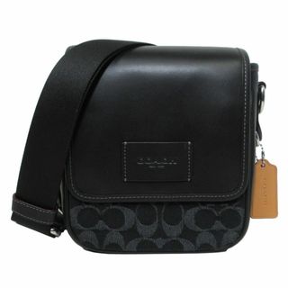 コーチ(COACH)の【新品】コーチ バッグ ショルダーバッグ CO916 SV/BK (ブラック) COACH シグネチャー デニム ルーカス クロスボディ 斜め掛け アウトレット メンズ(メッセンジャーバッグ)