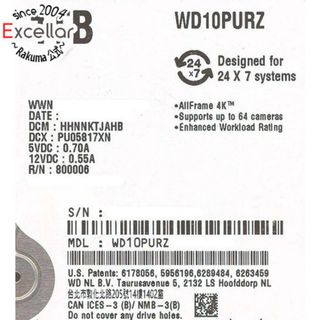 ウェスタンデジタル(Western Digital)のWestern Digital製HDD　WD10PURZ　1TB SATA600 5400(PC周辺機器)