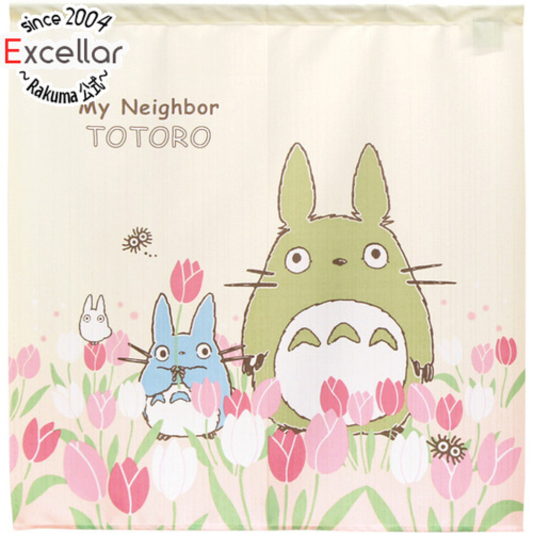 MICCOSMO(ミックコスモ)のコスモ のれん ジブリ となりのトトロ「四季と植物 チューリップとトトロ」 85X90cm AQPX-11230 インテリア/住まい/日用品のインテリア小物(その他)の商品写真