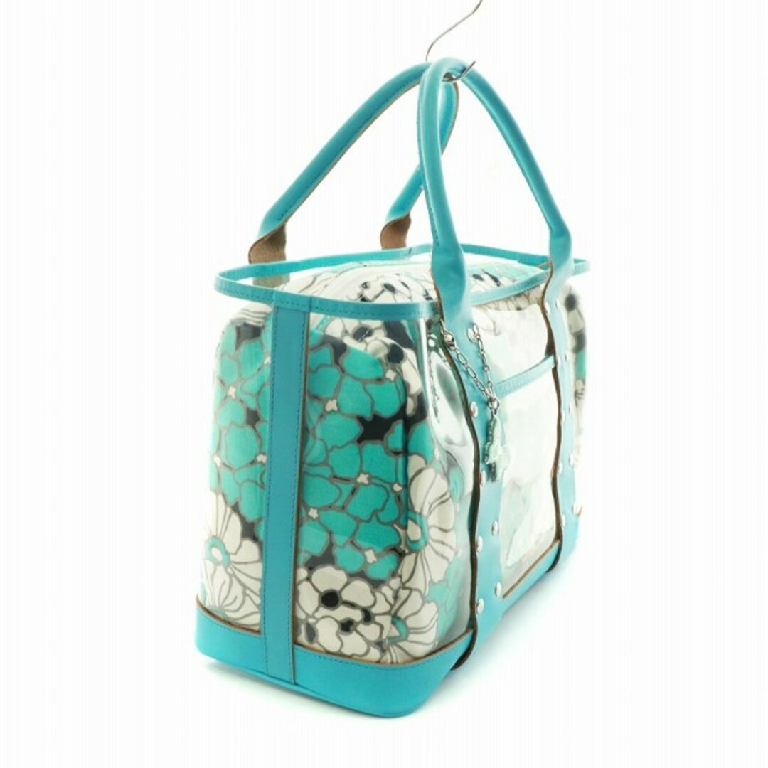 ANNA SUI - アナスイ トートバッグ ハンド 透明ビニール レザー 花柄 ANNA SUI - アナスイ トートバッグ ハンド 透明ビニール レザー 花柄