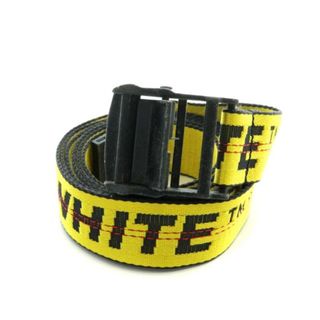 オフホワイト(OFF-WHITE)のオフホワイト OFF WHITE インダストリアル ベルト ロゴ 黄色 黒(ベルト)