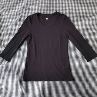 ユニクロ(UNIQLO)の★UNIQLO★七分袖カットソー/Ssize(カットソー(長袖/七分))