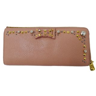 ミュウミュウ(miumiu)のミュウミュウ MIUMIU 財布 レディース ブランド 長財布  レザー ピンク お出かけ おしゃれ 可愛い 【中古】(財布)