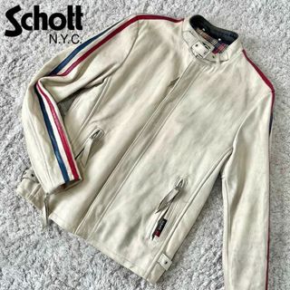 schott - Schott ショット レザー クラシックレーサー 袖ライン シングルライダース