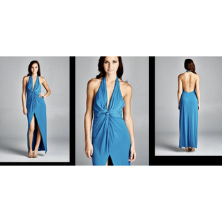タダシショウジ(TADASHI SHOJI)の新品 USAロングドレス QW BLUE S(ロングドレス)
