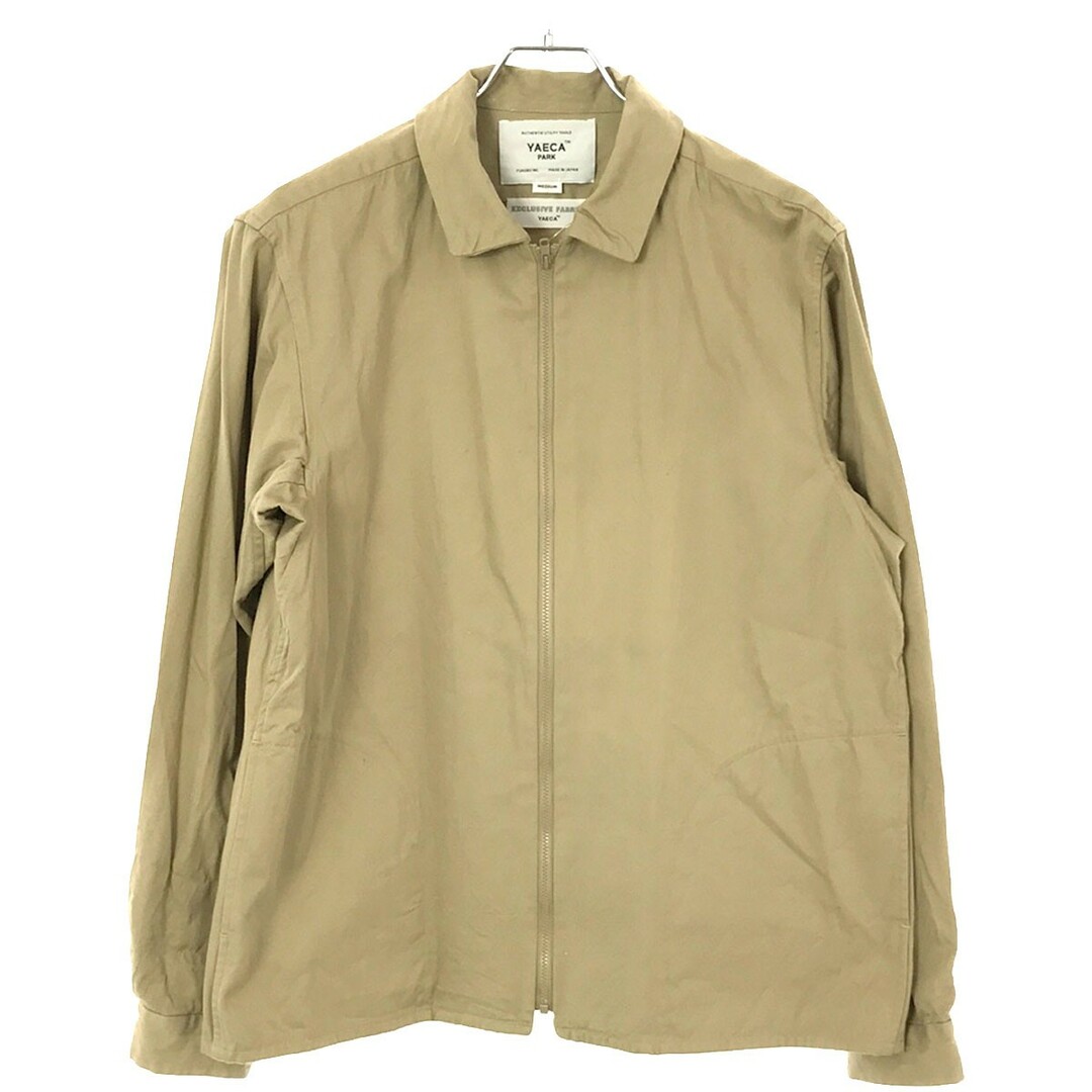 YAECA(ヤエカ)のYAECA PARK ヤエカ パーク ZIP SIHRT ジップアップコットンシャツジャケット ベージュ M 194014 メンズのジャケット/アウター(その他)の商品写真