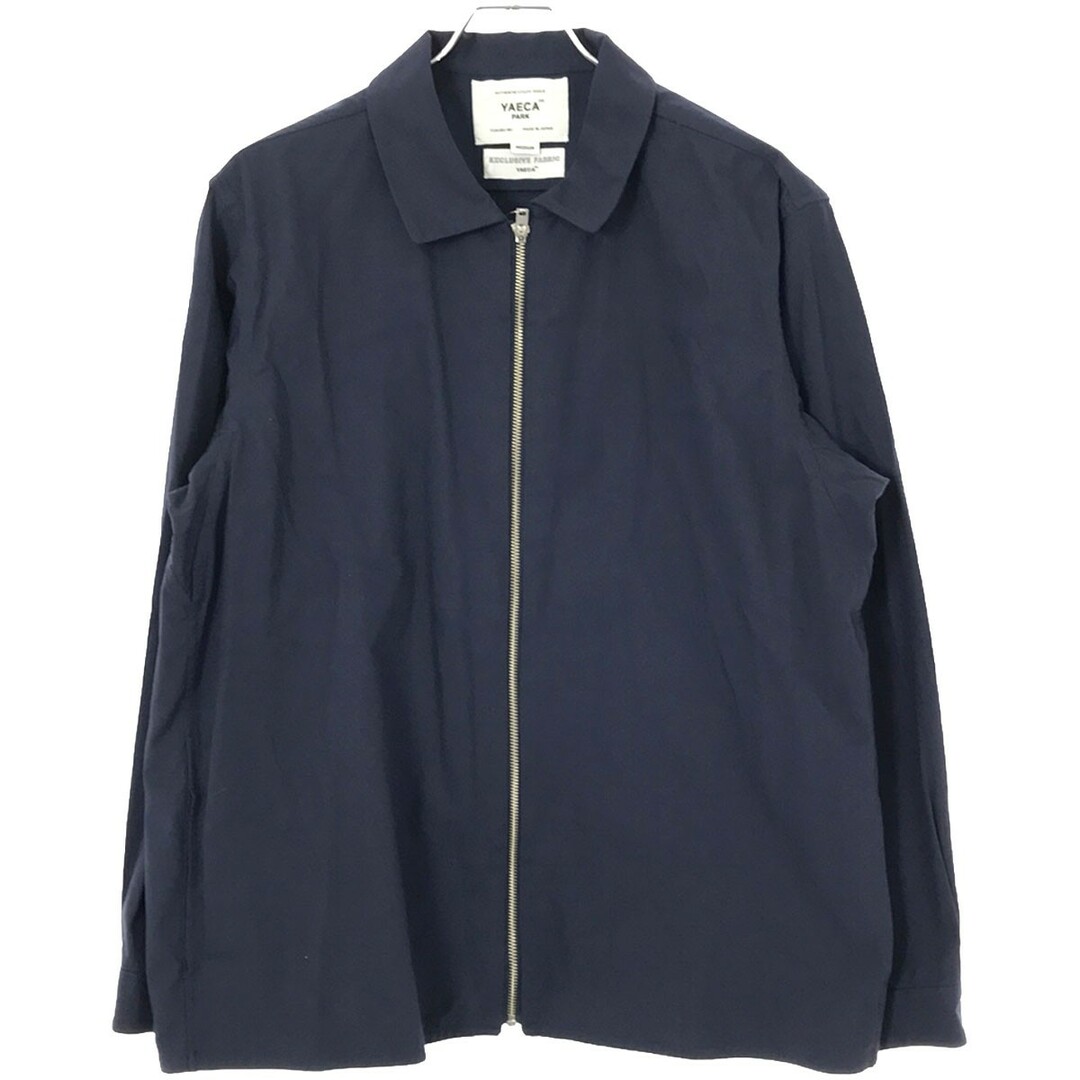 YAECA(ヤエカ)のYAECA PARK ヤエカ パーク 22SS ZIP SHIRT ジップアップコットンナイロンシャツジャケット ネイビー M 124014 メンズのジャケット/アウター(その他)の商品写真