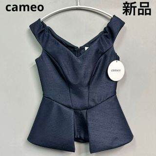 新品　cameo カメオコレクティブ ビスチェ　トップス　ペプラム　ネイビー　s