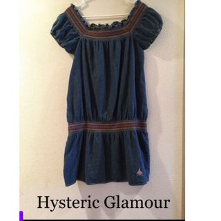 ヒステリックグラマー(HYSTERIC GLAMOUR)のヒステリックグラマー オフショルダー デニム チュニックワンピース(ひざ丈ワンピース)