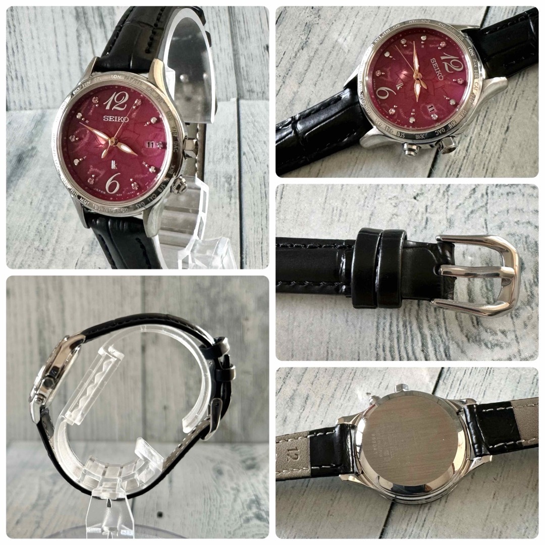 SEIKO(セイコー)の【限定】SEIKO ルキア 腕時計 電波ソーラー 1B35-0AH0 レッド調 レディースのファッション小物(腕時計)の商品写真