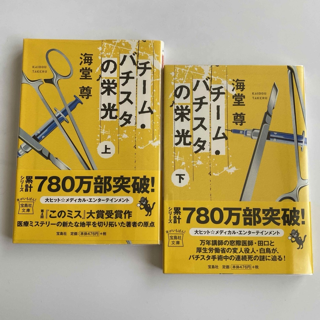 宝島社(タカラジマシャ)のチームバチスタの栄光　上、下2冊セット エンタメ/ホビーの本(文学/小説)の商品写真