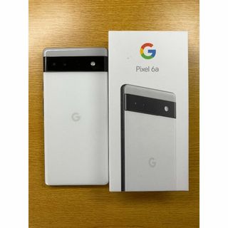 グーグル(Google)の【美品】Google Pixel 6a ホワイト 128 GB SIMフリー(スマートフォン本体)