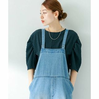 サニーレーベル(Sonny Label)の【ネイビー】ふくれドットタックブラウス(シャツ/ブラウス(長袖/七分))