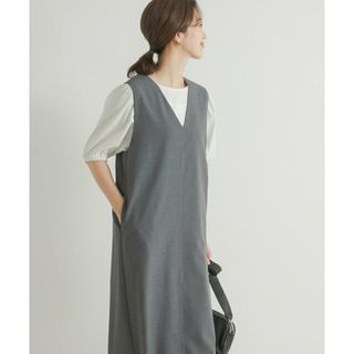 アーバンリサーチドアーズ(URBAN RESEARCH DOORS)の【GRAY】『UR TECH DRYLUXE』ストレートラインジャンパースカート(ロングワンピース/マキシワンピース)