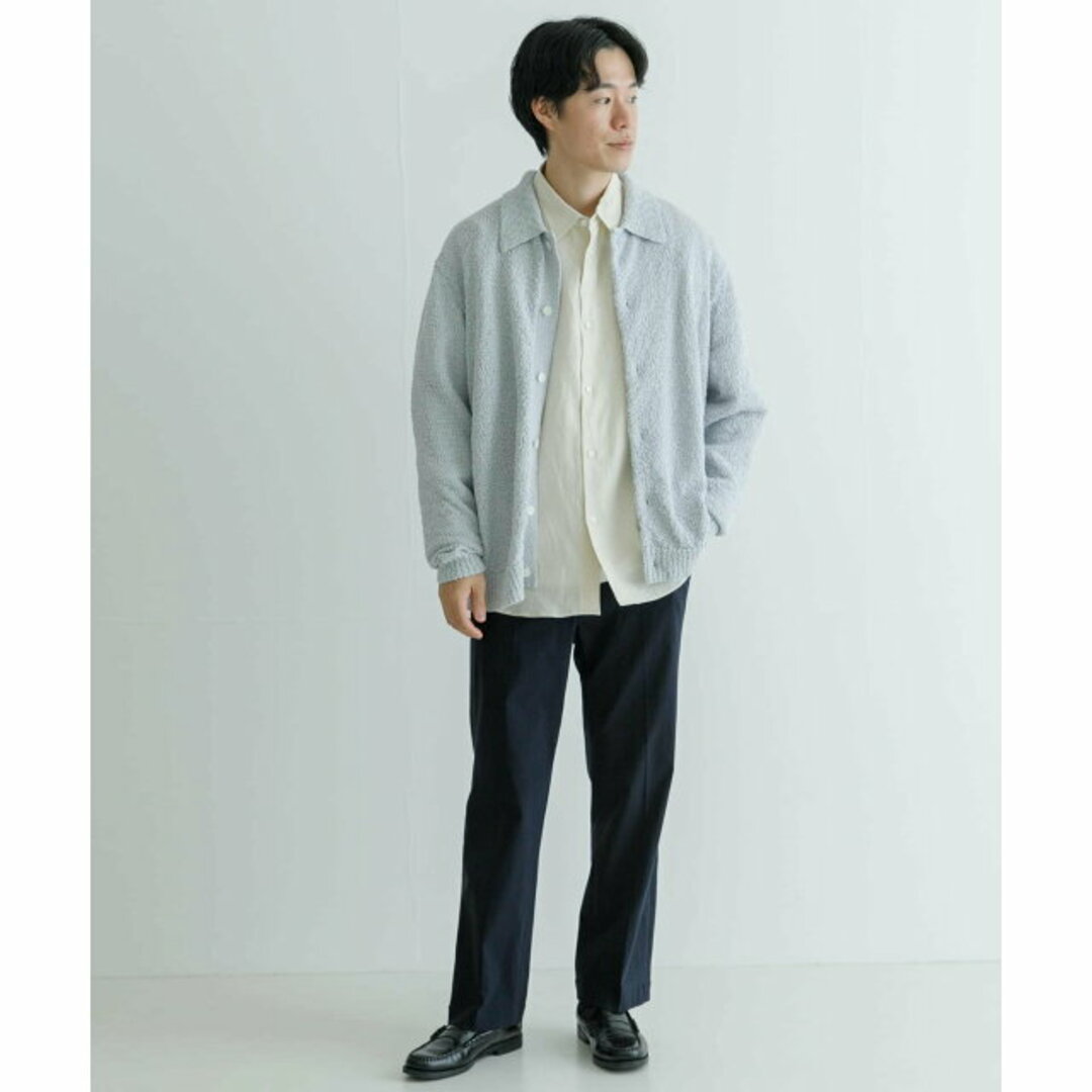 URBAN RESEARCH(アーバンリサーチ)の【ICE GRAY】ツイストモールニットポロ衿カーディガン メンズのトップス(ニット/セーター)の商品写真