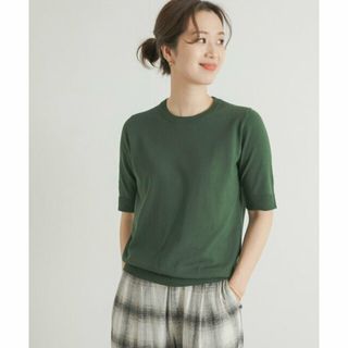 アーバンリサーチドアーズ(URBAN RESEARCH DOORS)の【GREEN】『UR TECH ひやサラクール』コットンハーフスリーブKNIT(ニット/セーター)