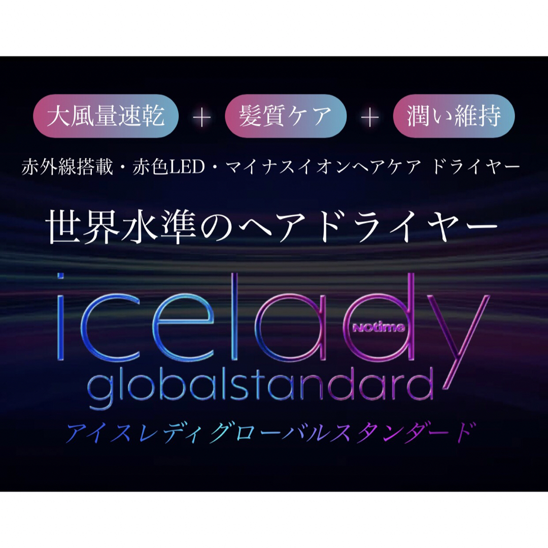 新品未開封！アイスレディ ドライヤー icelady dryer スマホ/家電/カメラの美容/健康(ドライヤー)の商品写真