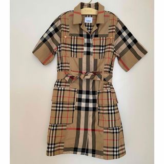 バーバリー(BURBERRY) 子供 ワンピース(女の子)（レッド/赤色系）の