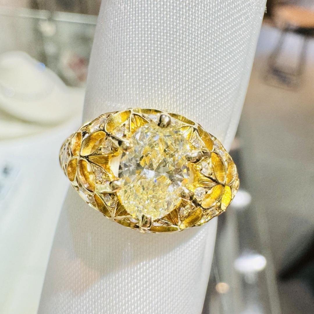 1ct☆K18ダイヤモンドリング D:1.003ct D:0.48ct レディースのアクセサリー(リング(指輪))の商品写真