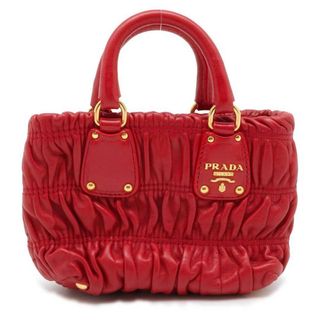 プラダ(PRADA)のプラダ ハンドバッグ ギャザー ロゴ レザー BN2096 PRADA 2way(ハンドバッグ)