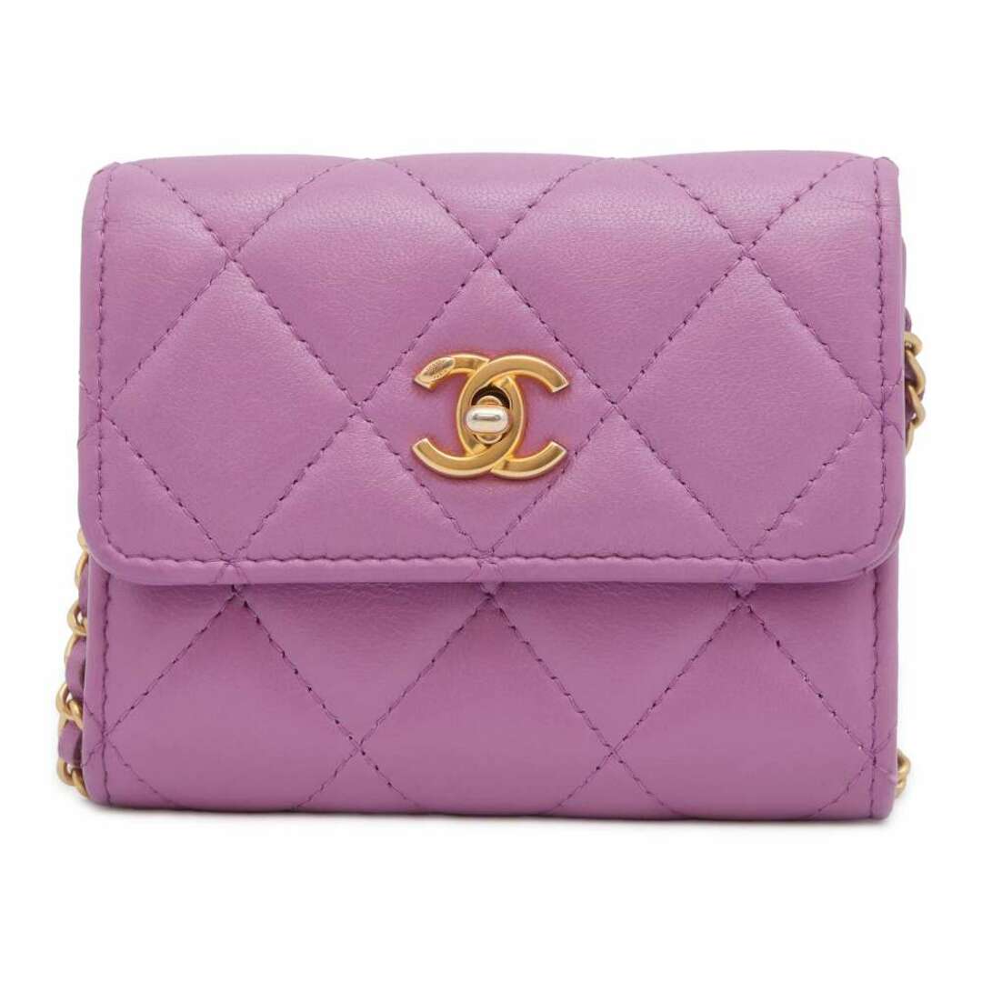 CHANEL(シャネル)のシャネル チェーンウォレット マトラッセ ボールチェーン ココマーク ラムスキン AP2704 財布 カードケース レディースのファッション小物(パスケース/IDカードホルダー)の商品写真