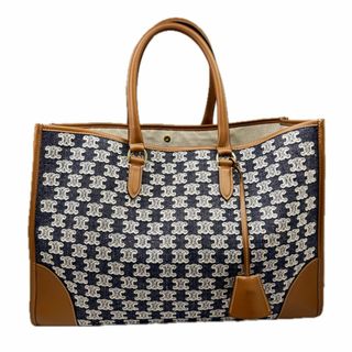 セリーヌ(celine)のCELINE　セリーヌ　トリオンフ　ホリゾンタル・カバ　トートバッグ　197002CS8.07OCハンドバッグ　キャンバスバッグ　カバ　マカダム　バッグ　カバン　鞄　レザー　旅行用　習い事　レディース　メンズ　ユニセックス(トートバッグ)