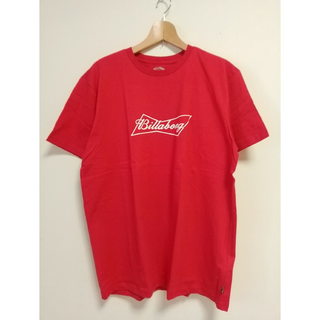 billabong(ビラボン)のBILLABONG バドワイザー Tシャツ 半袖 赤 ロゴ オーガニックコットン メンズのトップス(Tシャツ/カットソー(半袖/袖なし))の商品写真