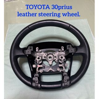 TOYOTA genuine leather steering wheel.(車種別パーツ)