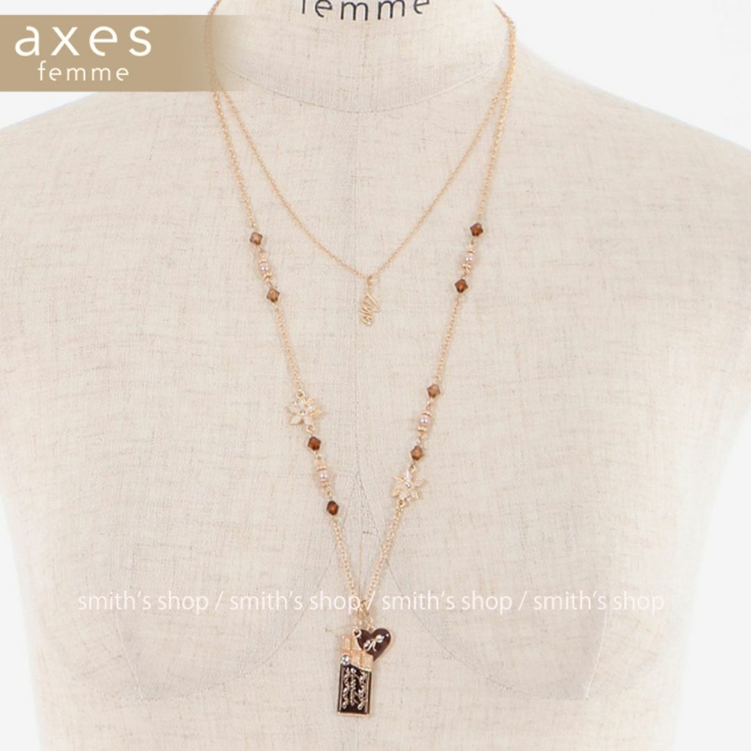 axes femme(アクシーズファム)のaxes femme スウィートチョコネックレス レディースのアクセサリー(ネックレス)の商品写真