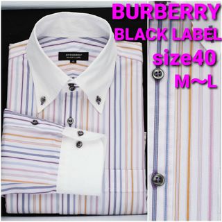 バーバリーブラックレーベル(BURBERRY BLACK LABEL)の【美品】BURBERRY BLACK LABEL クレリックシャツ size40(シャツ)