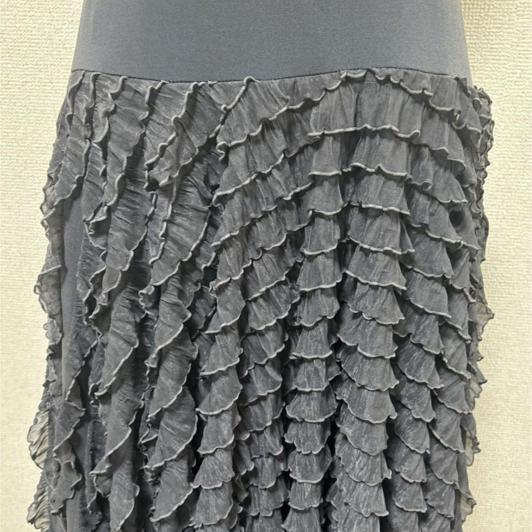 フリルフレアスカート レディースのスカート(ひざ丈スカート)の商品写真