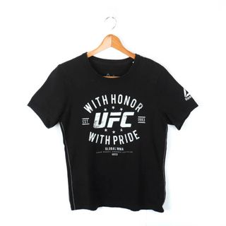 リーボック(Reebok)のリーボック 半袖Tシャツ グラフィックT スポーツウエア コットン メンズ Sサイズ 黒×白 Reebok(Tシャツ/カットソー(半袖/袖なし))