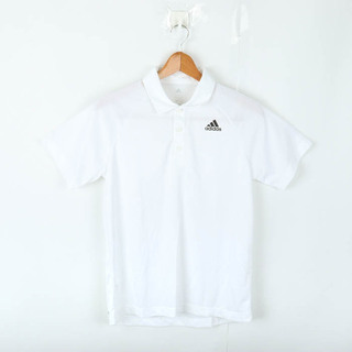 アディダス(adidas)のアディダス 半袖ポロシャツ ワンポイントロゴ ゴルフウエア クライマライト メンズ Mサイズ ホワイト adidas(ポロシャツ)