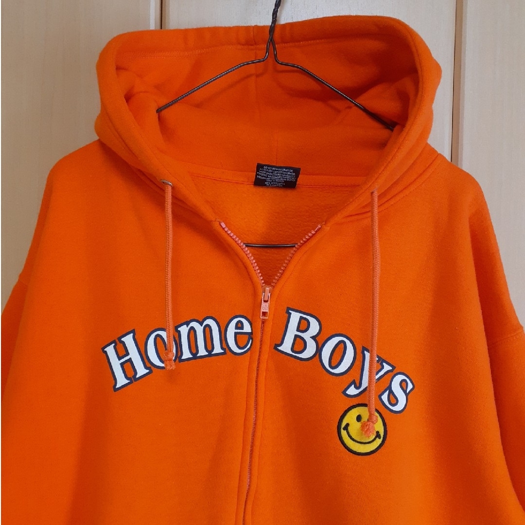 HOME BOY(ホームボーイ)のパーカー　ジップパーカー　HOME BOY ロゴパーカー　ビッグシルエット メンズのトップス(パーカー)の商品写真