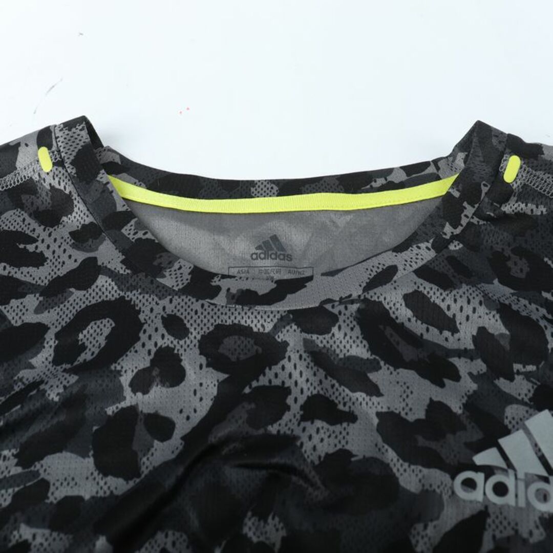 adidas(アディダス)のアディダス 半袖Tシャツ カモフラ柄 エアロレディ ランニングウエア メンズ Mサイズ グレー×黒 adidas メンズのトップス(Tシャツ/カットソー(半袖/袖なし))の商品写真